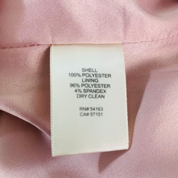 Eliza J Petite Size 4P Lace Sheath Dress Pink Black Racerback Formal Party - Picture 12 of 12